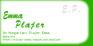 emma plajer business card